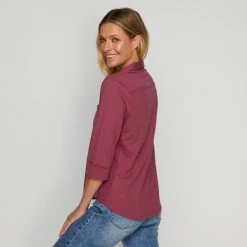 Savannah Classic Polo Shirt Burgundy -women's clothing Sales 628949 C 0601 21 2