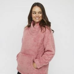 Savannah Coral Fleece Throw On Bloom Pink -women's clothing Sales 628954 C 0670 06