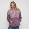 Savannah Spliced Quarter Zip Fleece Grape -women's clothing Sales 628955 C 0312 21 5
