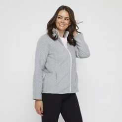 Savannah Herringbone Fleece Lined Jacket Violet -women's clothing Sales 628957 C 0510 42