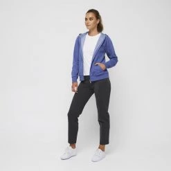 Savannah Printed Hood Fleece Top Blue Marle -women's clothing Sales 628959 C 0460 03 3