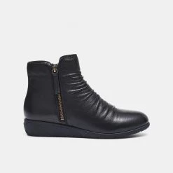 Natural Comfort Assange Ruched Boot With Side Zip Black -women's clothing Sales 629063 C 0001 00