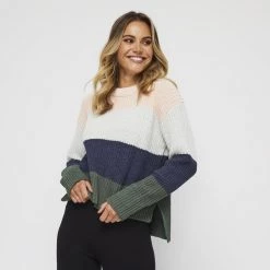 Khoko Collection Colour Block Jumper Grey