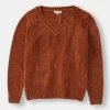 Khoko Collection Vee Neck Chenille Jumper Amber -women's clothing Sales 629188 C 0810 02