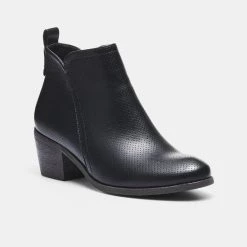 Savannah Diana Pin Punch Double Gusset Ankle Boot Black -women's clothing Sales 629465 C 0001 00 2