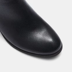 Savannah Diana Pin Punch Double Gusset Ankle Boot Black