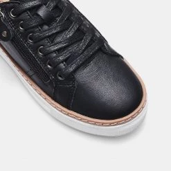 Savannah Jojo Side Zip Lace Up Casual Black