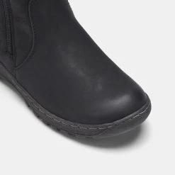 Savannah Noon Fur Lined Mid Calf Boot Black