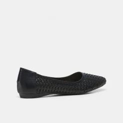 Savannah Scarlete Pointed Toe Woven Ballet Black -women's clothing Sales 629503 C 0001 00 6