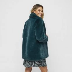 Stella Emerald Fur Coat Emerald -women's clothing Sales 630084 C 0311 41 2
