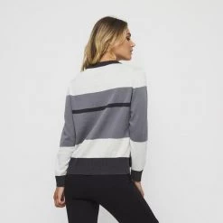 Khoko Collection Stripe Jumper Grey Combo -women's clothing Sales 630177 C 1020 77 2