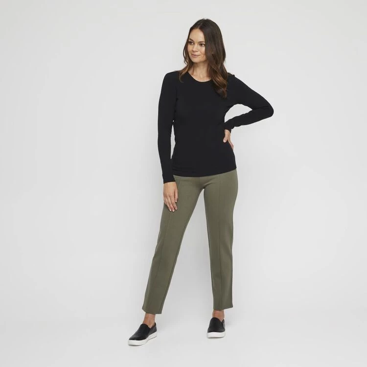 Savannah Fine Rib Long Sleeve Tee Black 4 Savannah Fine Rib Long Sleeve Tee Black - Image 2
