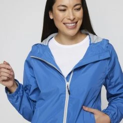 Mountain Ridge Shell Jacket With Mesh Lining Hood Marine -women's clothing Sales 630185 C 0440 41