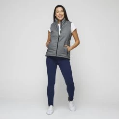 Mountain Ridge Faux Wool Puffer Vest Grey -women's clothing Sales 630193 C 0020 00 3