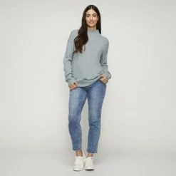 Khoko Collection Mock Turtle Tunic Green -women's clothing Sales 630200 C 0300 00 3