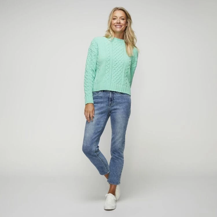 Khoko Collection Cable Chenille Jumper Jade 4 Khoko Collection Cable Chenille Jumper Jade - Image 2