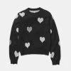 Khoko Collection Heart Jumper Black