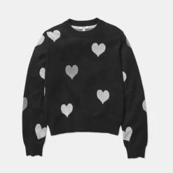 Khoko Collection Heart Jumper Black