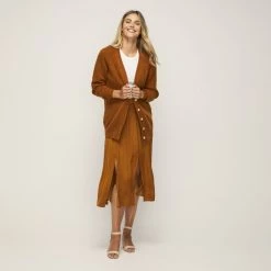 JB Jayson Brunsdon Long Line Cardigan Ginger 9 JB Jayson Brunsdon Long Line Cardigan Ginger -women's clothing Sales 630282 C 0810 18