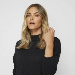 JB Jayson Brunsdon Funnel Knit Jumper Black