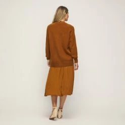 JB Jayson Brunsdon Split Front Skirt Ginger -women's clothing Sales 630285 C 0810 18 2