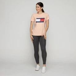 Tommy Hilfiger Crew Short Sleeve Tee Peach