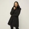 Leona Edmiston Ruby Fur Collar Coat Black -women's clothing Sales 630376 C 0001 00 4