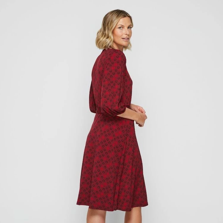 Leona Edmiston Ruby Fit & Flare Jersey Dress Merlot 3 Leona Edmiston Ruby Fit & Flare Jersey Dress Merlot