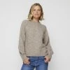 Leona Edmiston Ruby Leona Edmiston Funnel Neck Cable Sweater Oyster -women's clothing Sales 630383 C 0031 76 4