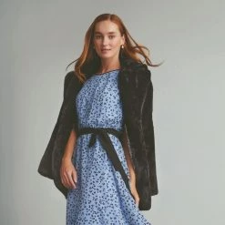 Leona Edmiston Ruby Fur Coat Black