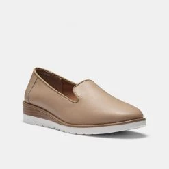 Just Bee Claudia Wedge Slip On Loafer Beige -women's clothing Sales 630573 C 0250 00 2