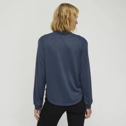 Khoko Collection High Neck Brushed Cosy Knit Top Denim -women's clothing Sales 630827 C 1980 40 2