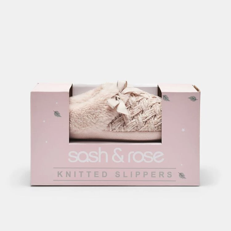 Sash & Rose Bambi Slipper Gift Boxed Oatmeal 6 Sash & Rose Bambi Slipper Gift Boxed Oatmeal - Image 4
