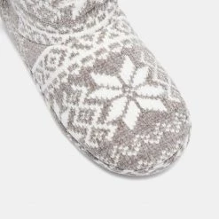 Sash & Rose Billie Knit Slipper Boot Grey