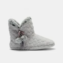 Sash & Rose Birdie Heart Slipper Boot Grey -women's clothing Sales 630876 C 0020 00
