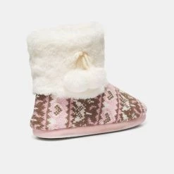 Sash & Rose Bloom Knit Boot Slipper With Pom Pom Multicoloured -women's clothing Sales 630877 C 0964 34 3