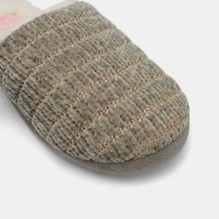 Sash & Rose Bounty Slipper Scuff Grey