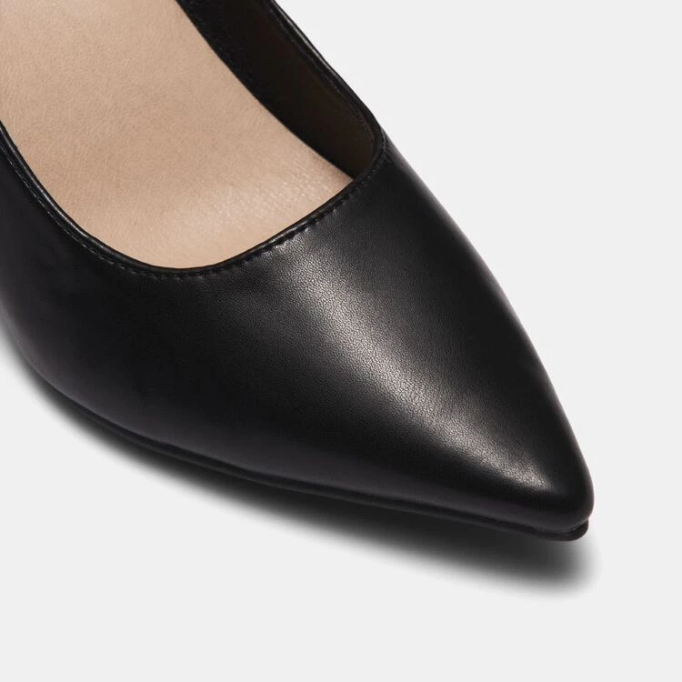 Khoko Mila Block Heel Court Shoe Black 3 Khoko Mila Block Heel Court Shoe Black