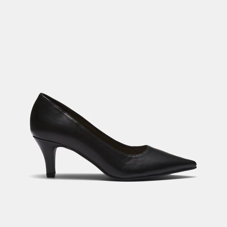Khoko Mila Block Heel Court Shoe Black 6 Khoko Mila Block Heel Court Shoe Black - Image 4