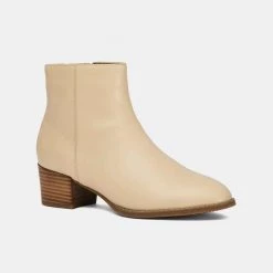 Hush Puppies Carmela Block Heel Ankle Boot Latte -women's clothing Sales 630965 C 0271 79 2