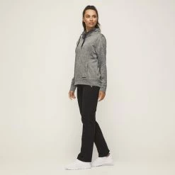Diadora Women's Movement High Collar Sweat Concrete
