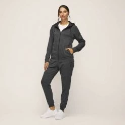 Diadora Women's Tech Hooded Jacket Pewter -women's clothing Sales 631245 C 0040 21 3