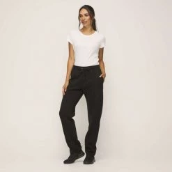 Diadora Women's Fleece Pintuck Pant Black -women's clothing Sales 631247 C 0001 00