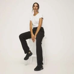 Diadora Women's Fleece Pintuck Pant Black -women's clothing Sales 631247 C 0001 00 3