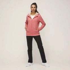 Diadora Women's Fur Lined Zip Thru Hoodie Coral -women's clothing Sales 631248 C 0680 26