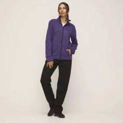 Diadora Women's Zip Thru Melange High Collar Grape -women's clothing Sales 631249 C 0500 57