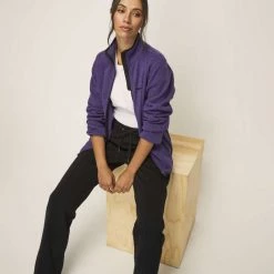 Diadora Women's Zip Thru Melange High Collar Grape -women's clothing Sales 631249 C 0500 57 4