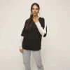 Lotto Panel Fleece Sweat Black & Nougat -women's clothing Sales 631259 C 1006 49 4