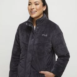 FILA Liv Velour Puffer Grey -women's clothing Sales 631262 C 0020 00
