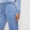 FILA Liv Velour Tapered Leg Track Pant Blue -women's clothing Sales 631264 C 0400 00 3